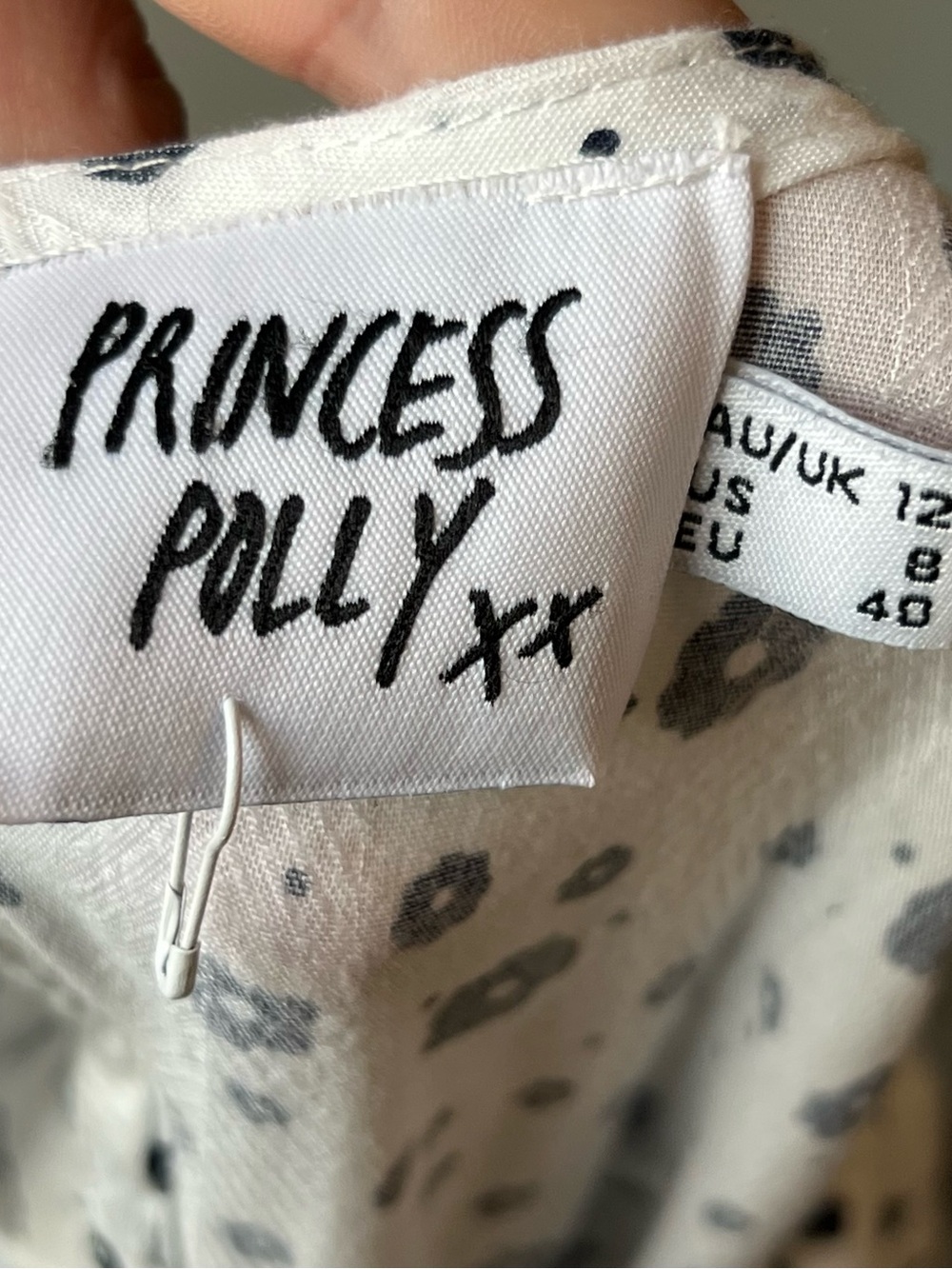 NWOT Princess Polly White and Navy Floral Cutout Mini Dress - US 8 - Picture 7 of 12